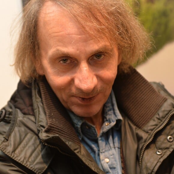 Michel Houellebecq - Vernissage de l'exposition de photographies "Before Landing" de Michel Houellebecq au Pavillon Carré de Baudoin à Paris, le 8 novembre 2014.