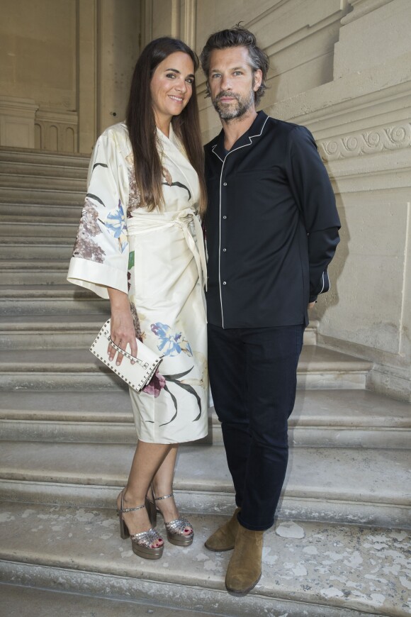 Laure Heriard Dubreuil (The Webster) et son fiancé Aaron Young arrivent à l'hôtel Salomon de Rothschild pour assister au défilé Valentino. Paris, le 22 juin 2016. © Olivier Borde/Bestimage