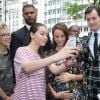 Kaya Scodelario, enceinte et son mari Benjamin Walker arrive à l'hôtel Salomon de Rothschild pour assister au défilé Valentino. Paris, le 22 juin 2016. © Olivier Borde/Bestimage