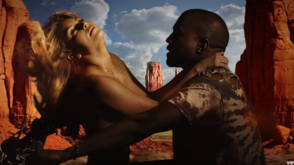 Kanye West et Kim Kardashian dans le clip "Bound 2" sorti en novembre 2013.