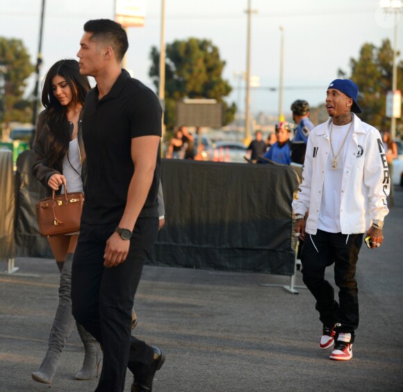 Kylie Jenner et Tyga à l'avant-première du clip "Famous" de Kanye West au Forum à Inglewood, le 24 juin, 2016.