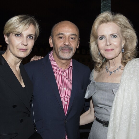 Mélita Toscan du Plantier, Christian Louboutin et Melissa Bouygues - Réouverture de l'hôtel Ritz et présentation de la rénovation de la colonne Vendôme à Paris le 27 juin 2016. © Olivier Borde / Bestimage
