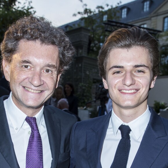 Philippe Sereys de Rothschild et son fils - Réouverture de l'hôtel Ritz et présentation de la rénovation de la colonne Vendôme à Paris le 27 juin 2016. © Olivier Borde / Bestimage  Reopening of the Ritz hotel and presentation of the renovation of the "Colonne Vendome" in Paris on 27 June 2016.27/06/2016 - Paris
