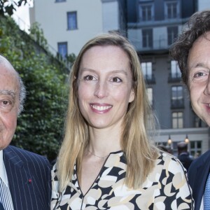 Mohamed Al-Fayed, Adélaïde de Clermont-Tonnerre et Stéphane Bern - Réouverture de l'hôtel Ritz et présentation de la rénovation de la colonne Vendôme à Paris le 27 juin 2016. © Olivier Borde / Bestimage