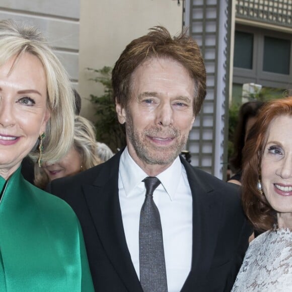Heini Wathén la femme Mohamed Al-Fayed, Jerry Bruckheimer et sa femme Linda - Réouverture de l'hôtel Ritz et présentation de la rénovation de la colonne Vendôme à Paris le 27 juin 2016. © Olivier Borde / Bestimage