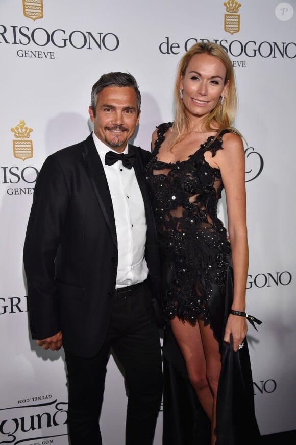 Richard Virenque et sa compagne Marie-Laure - Photocall de la soirée de Grisogono à l'hôtel Eden Roc au Cap d'Antibes lors du 68 ème Festival du film de Cannes à Cannes le 19 mai 2015.