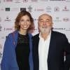 Exclusif - Gérard Jugnot et sa compagne Patricia Campi - 1ère édition des "Plumes d'Or du Vin et de la Gastronomie" au Pavillon Vendôme à Paris. Cette soirée récompensait, les meilleurs journalistes français et étrangers spécialisés dans le domaine du vin et de la gastronomie mais également une personnalité de renom étant très impliquée dans ces domaines. Le 19 mai 2016