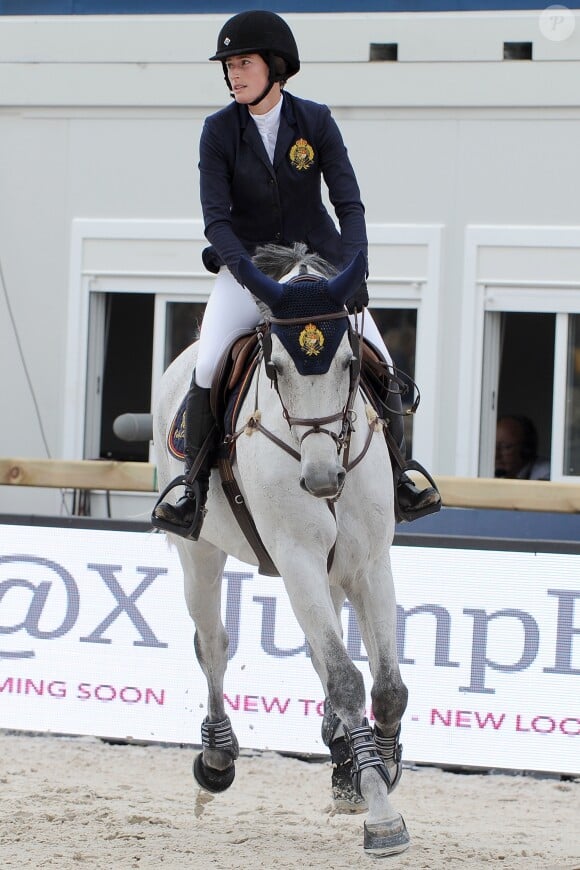 Jessica Springsteen sur Cynar V. 54 - Prix Renault - Longines Paris Eiffel Jumping au Bois de Boulogne à la plaine de Jeux de Bagatelle à Paris, le 1 juillet 2016. © Pierre Perusseau/Bestimage