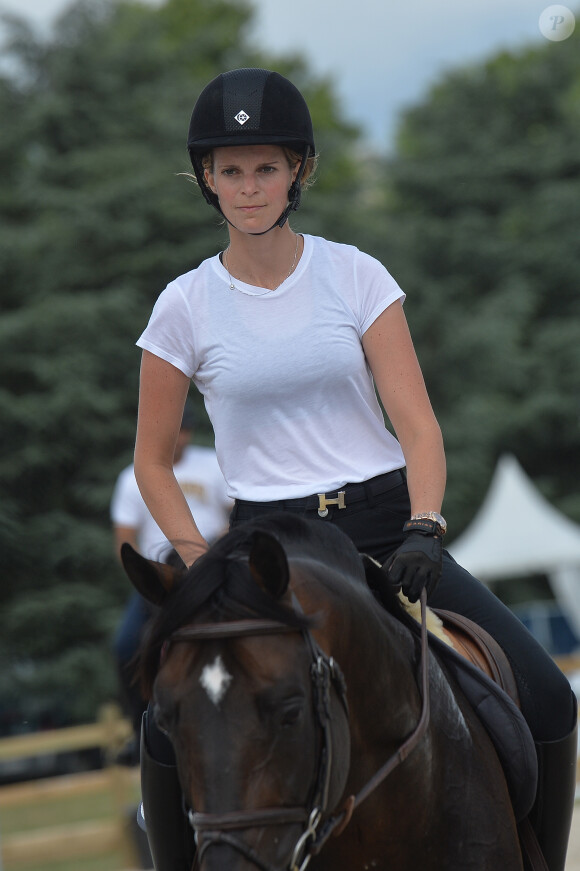 Exclusif - Athina Onassis - Les cavaliers s'entraînent avant le début de la 3ème édition du Longines Paris Eiffel Jumping qui a lieu à la Plaine de Jeux de Bagatelle à Paris. La compétition se déroulera du 1er au 3 juillet 2016. © Veeren Ramsamy/Bestimage