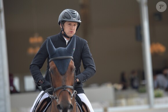 Guillaume Canet sur Babeche - Prix Métrobus - Longines Paris Eiffel Jumping à la plaine de Jeux de Bagatelle à Paris, le 1er juillet 2016. © Borde-Veeren/Bestimage