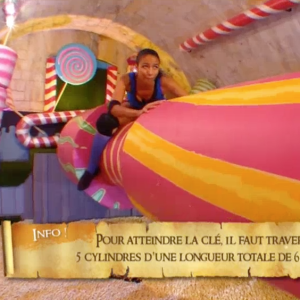 Flora Coquerel très concentrée dans Fort Boyard - Le 02 juillet 2016