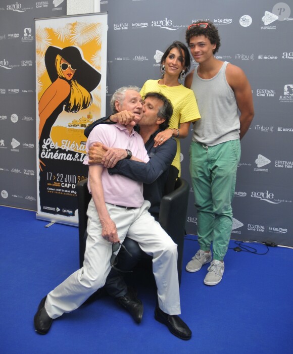 Exclusif - Daniel Prévost, Michel La Rosa, Isabelle Hénon (la femme de Stéphane Hénon), Bryan Trésor lors du 12ème festival "Les Hérault du Cinéma et de la Télévision" au Cap d'Agde, le 20 juin 2015.