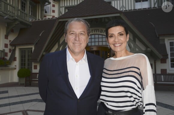 Cristina Cordula et son compagnon Frédéric Cassin - Inauguration de l'hôtel Barrière Le Normandy à Deauville, le 18 juin 2016. © Coadic Guirec/Bestimage