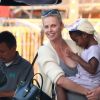 Exclusif - Charlize Theron avec ses enfants Jackson et August, le 5 juillet 2016