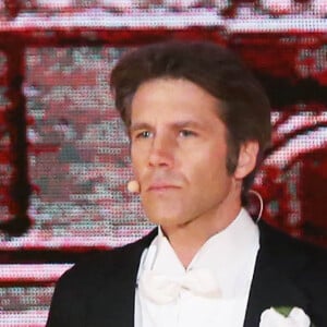 Le prince Emmanuel-Philibert de Savoie et Jennifer Wester montrent leurs talents de patineurs lors de la finale de l'émission "Notti Sul Ghiaccio" à Rome en Italie. Le 22 mars 2015