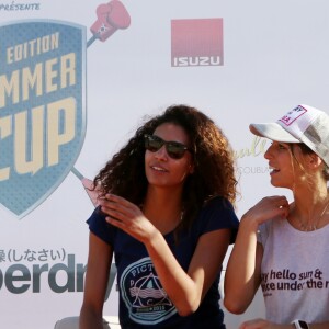 Flora Coquerel (miss France 2014), Laury Thilleman (miss France 2011) et Chloé Mortaud (miss France 2009) à la Summer Cup 2016 à La Baule le 8 juillet 2016. La Summer Cup 2016, 6ème édition, est l'un des plus grands rassemblement de stand-Up Paddle d'Europe. © Laetitia Notarianni / Bestimage