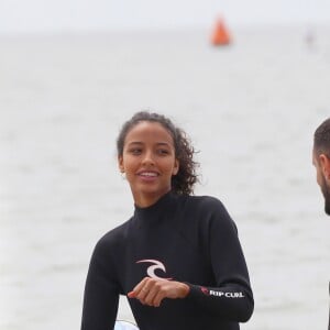 Flora Coquerel (miss France 2014) et son compagnon Ugo Ciulla à la Course de Stand-Up Paddle lors de la Summer Cup 2016 à La Baule le 9 juillet 2016. La Summer Cup 2016, 6ème édition, est l'un des plus grands rassemblement de stand-Up Paddle d'Europe. © Laetitia Notarianni / Bestimage09/07/2016 - La Baule