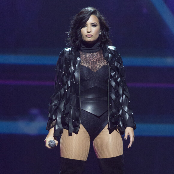 Demi Lovato et Nick Jonas invités par Jamie Foxx lors d'un concert à New York le 8 juillet 2016. © CPA/Bestimage