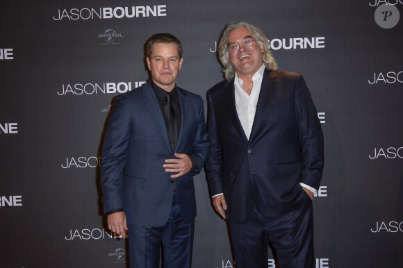 Matt Damon et Paul Greengrass - Avant première du film "Jason Bourne"au Pathé Beaugrenelle à Paris le 12 juillet 2016. © Borde - Guirec / Bestimage