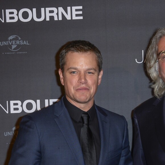 Matt Damon et Paul Greengrass - Avant première du film "Jason Bourne"au Pathé Beaugrenelle à Paris le 12 juillet 2016. © Borde - Guirec / Bestimage