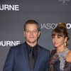 Matt Damon et sa femme Luciana Barroso - Avant première du film "Jason Bourne"au Pathé Beaugrenelle à Paris le 12 juillet 2016. © Borde - Guirec / Bestimage