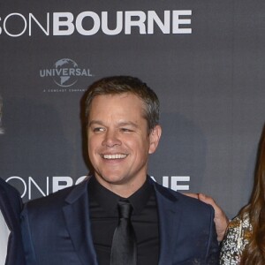 Paul Greengrass, Matt Damon, Alicia Vikander et Vincent Cassel - Avant première du film "Jason Bourne"au Pathé Beaugrenelle à Paris le 12 juillet 2016. © Borde - Guirec / Bestimage