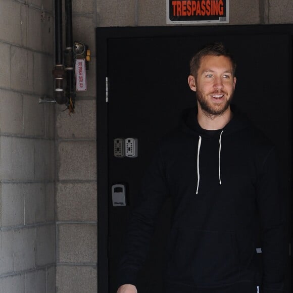 Après sa récente rupture avec Taylor Swift le DJ Calvin Harris sort d'une salle de gym à Los Angeles le 17 juin 2016.