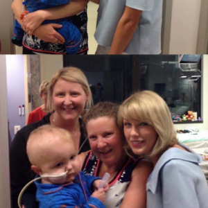 Taylor Swift rend visite aux jeunes malades de l'hôpital pour enfants Lady Cilento de Brisbane en Australie, le 12 juillet 2016