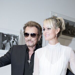 Johnny Hallyday et sa femme Laeticia Hallyday au défilé Christian Dior haute houture automne-hiver 2016-2017 à Paris. Le 4 juillet 2016 © Olivier Borde / Bestimage