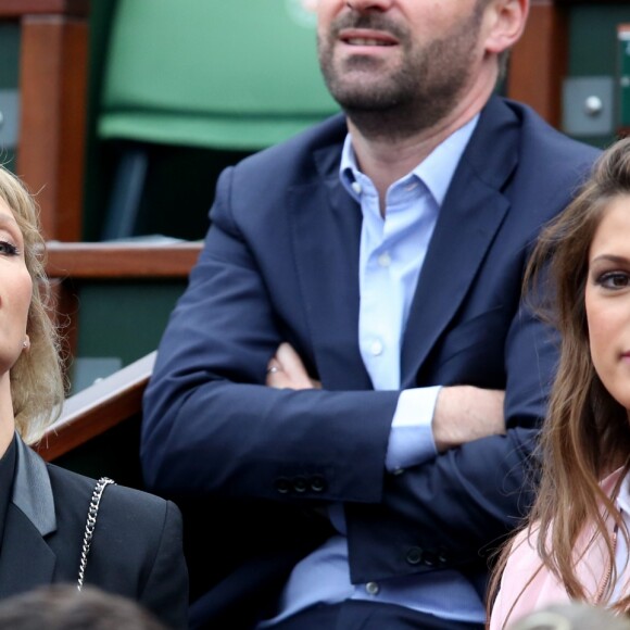 Sylvie Tellier, Iris Mittenaere (Miss France 2016) - People dans les tribunes des internationaux de France de Tennis de Roland Garros le 2 juin 2016. © Dominique Jacovides / Bestimage