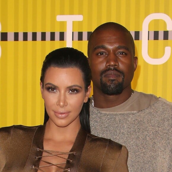 Kim Kardashian (enceinte) et Kanye West - Soirée des MTV Video Music Awards à Los Angeles le 30 aout 2015. © CPA/Bestimage