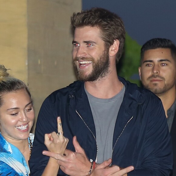 Miley Cyrus et Liam Hemsworth vont dîner chez Nobu à Malibu. Le 15 juin 2016