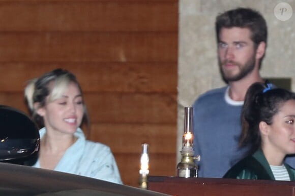 Miley Cyrus et Liam Hemsworth à la sortie du Soho House. Le 3 juillet 2016