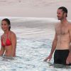 Exclusif - Pippa Middleton en vacances avec James Matthews à Saint-Barthélemy sur la plage de l'Eden Rock le 22 août 2015