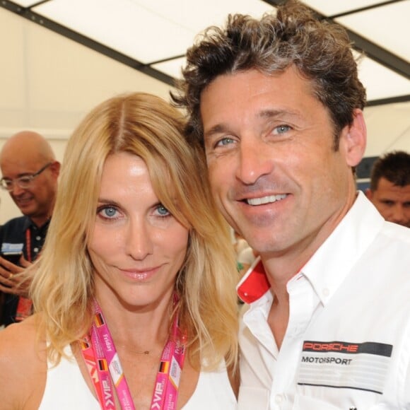 Patrick Dempsey et sa femme Jillian Fink lors de la coupe Porsche pendant le Grand Prix de Formule 1 de Hockenheimring. Le 18 juillet 2014