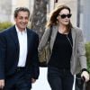 Nicolas Sarkozy et sa femme Carla Bruni-Sarkozy sont allés diner au restaurant "La Petite Maison" après avoir participé aux Journées d'études du Parti Populaire Européen à l'hôtel Méridien à Nice, le 1er juin 2016. © Bruno Bébert/Bestimage