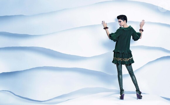 Kendall Jenner figure sur la campagne automne-hiver 2016/1017 de Fendi. Photo par Karl Lagerfeld.
