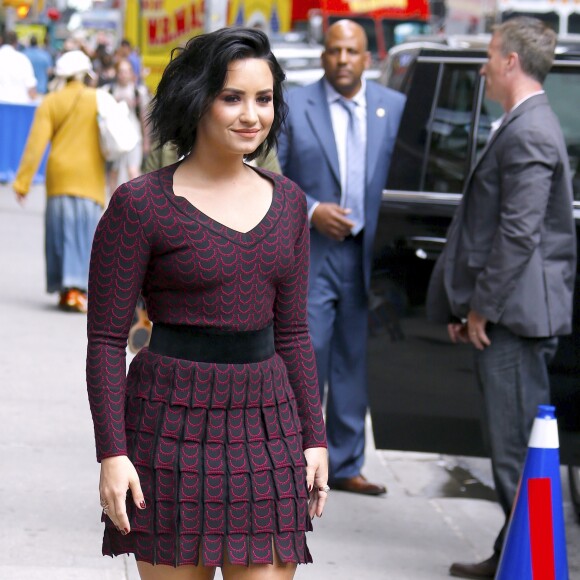 Demi Lovato et Nick Jonas arrivent à l'enregistrement du "Late Show " à New York, le 16 juin 2016.