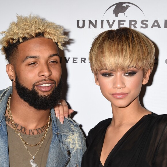 Zendaya et son nouveau compagnon Odell Beckham Jr.  à l'After party "Universal Music Group's 2016 Grammy" à Los Angeles. Le 15 février 2016 CPA / Bestimage