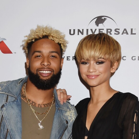 Zendaya et son nouveau compagnon Odell Beckham Jr. à l'After party "Universal Music Group's 2016 Grammy" à Los Angeles. Le 15 février 2016 CPA / Bestimage