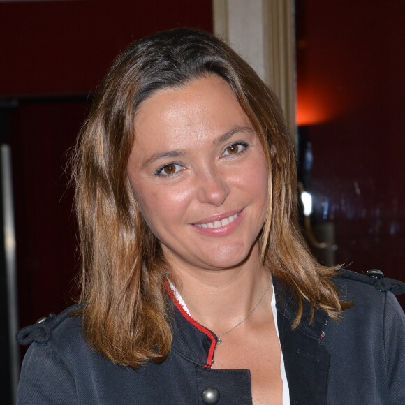 Sandrine Quétier à la conférence de presse de la Flamme Marie Claire à l'hôtel Marois dans les salons France-Amériques à Paris le 14 juin 2016.