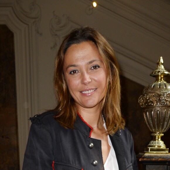 Sandrine Quétier à la conférence de presse de la Flamme Marie Claire à l'hôtel Marois dans les salons France-Amériques à Paris le 14 juin 2016. © Coadic Guirec / Bestimage