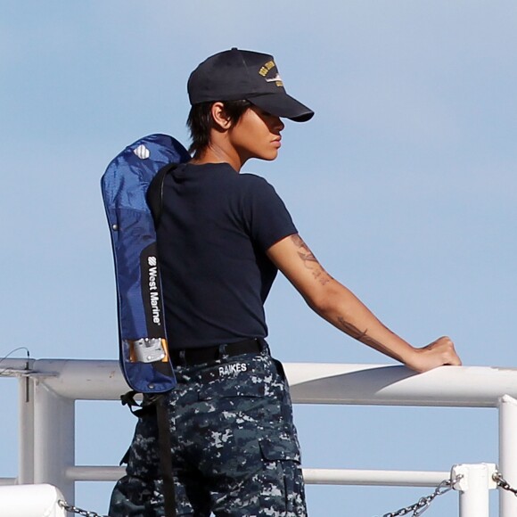 Rihanna sur le tournage de 'Battleship' à Hawai, le 2 septembre 2010