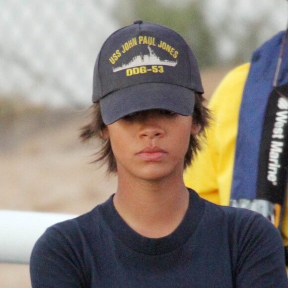 Rihanna sur le tournage de 'Battleship' à Hawai, le 2 septembre 2010
