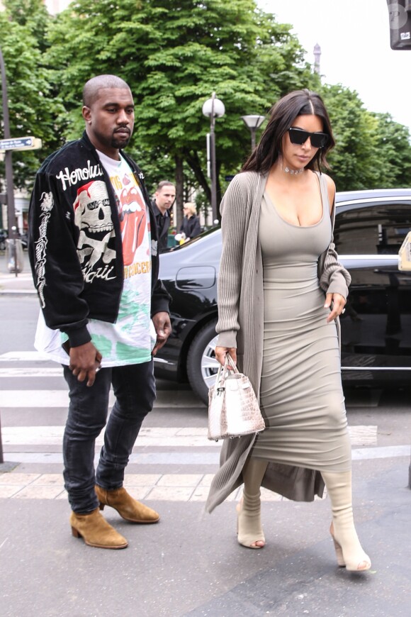 Kim Kardashian et Kanye West à Paris, le 13 juin 2016.