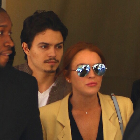 Egor Tarabasov et Lindsay Lohan dans les rues de New York, le 13 avril 2016