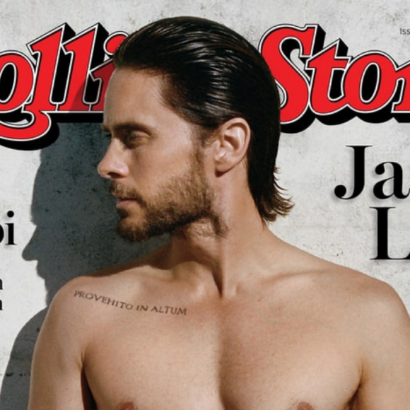 Jared Leto, 44 ans, torse nu pour le photographe Theo Wenner pour le magazine américain "Rolling Stone", août 2016.