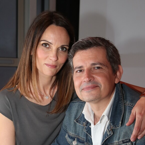 Exclusif - Cathy Andrieu et Philippe Vasseur - Présentation en avant-première du 300ème épisode de la série "Les Mystères de l'Amour" au siège de TF1 à Boulogne-Billancourt le 14 avril 2016. Cet événement sera diffusé sur TMC le samedi 16 avril à 19h45. Il a plus de 25 ans que ces acteurs jouent ensemble; la première série était "Hélène et les garçons" en 1992 sur TF1 produite par Jean-Luc Azoulay. © Denis Guignebourg/Bestimage