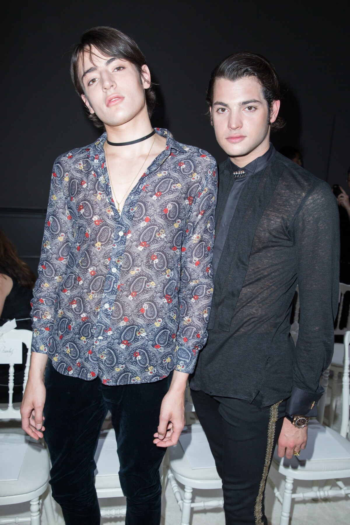 Photo : Harry Brant et Peter Brant Jr au défilé de mode 