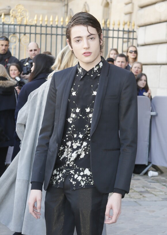 Harry Brant au défilé de mode "Christian Dior", collection prêt-à-porter automne-hiver 2015/2016, à Paris. Le 6 mars 2015